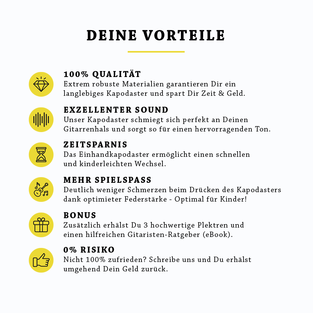 <b>Robustes Kapodaster</b><br> für Deine Gitarre